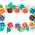 Rectangular Paper Roses Wreath