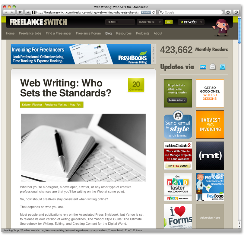 [Website] Freelance Switch – Web Writing: Who Sets the Standards?